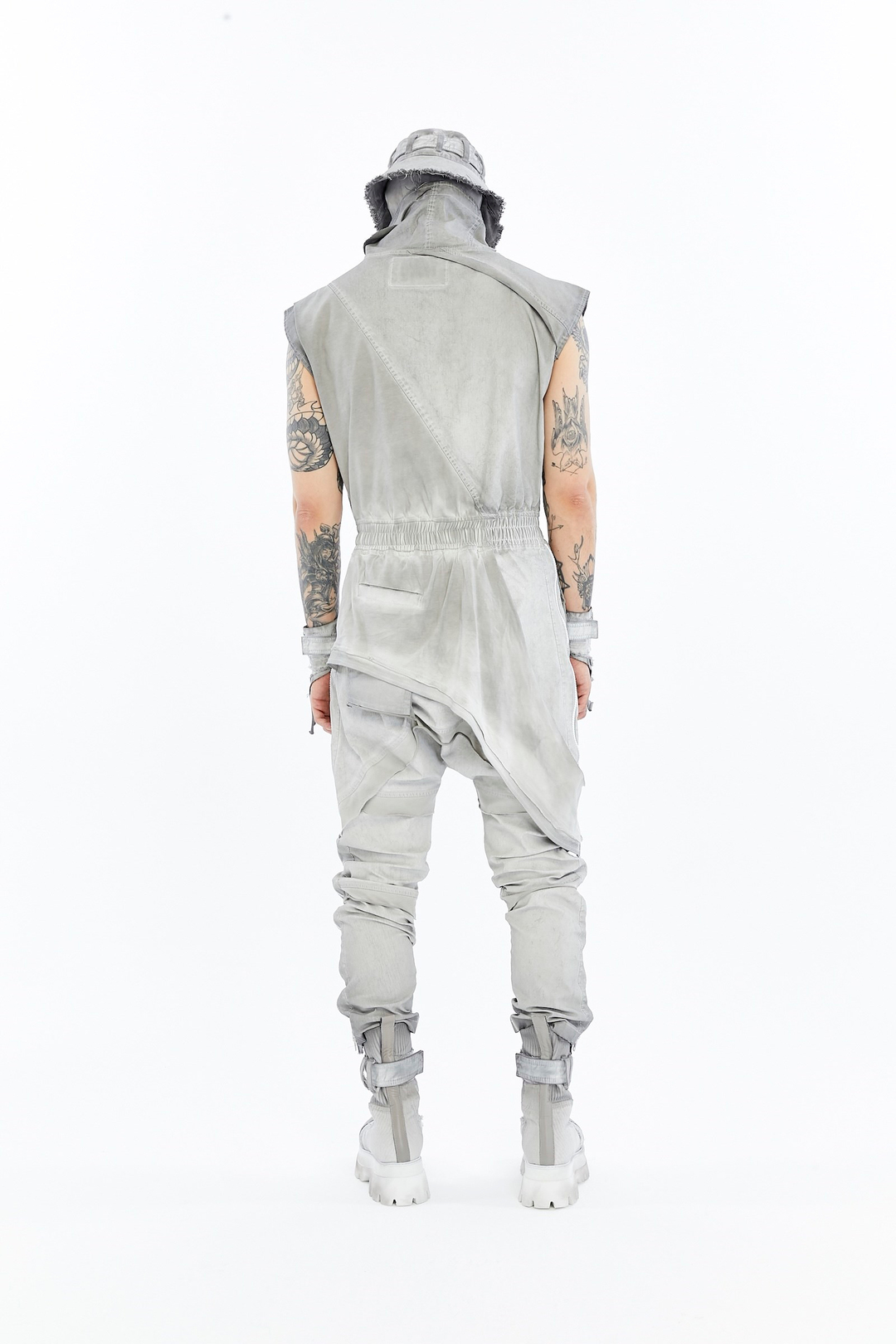 SPLIT ZIP OVERALLS