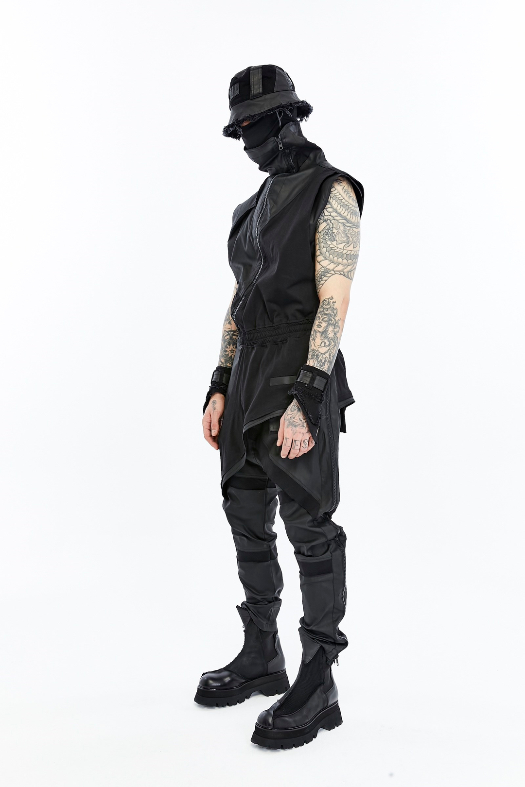 SPLIT ZIP OVERALLS
