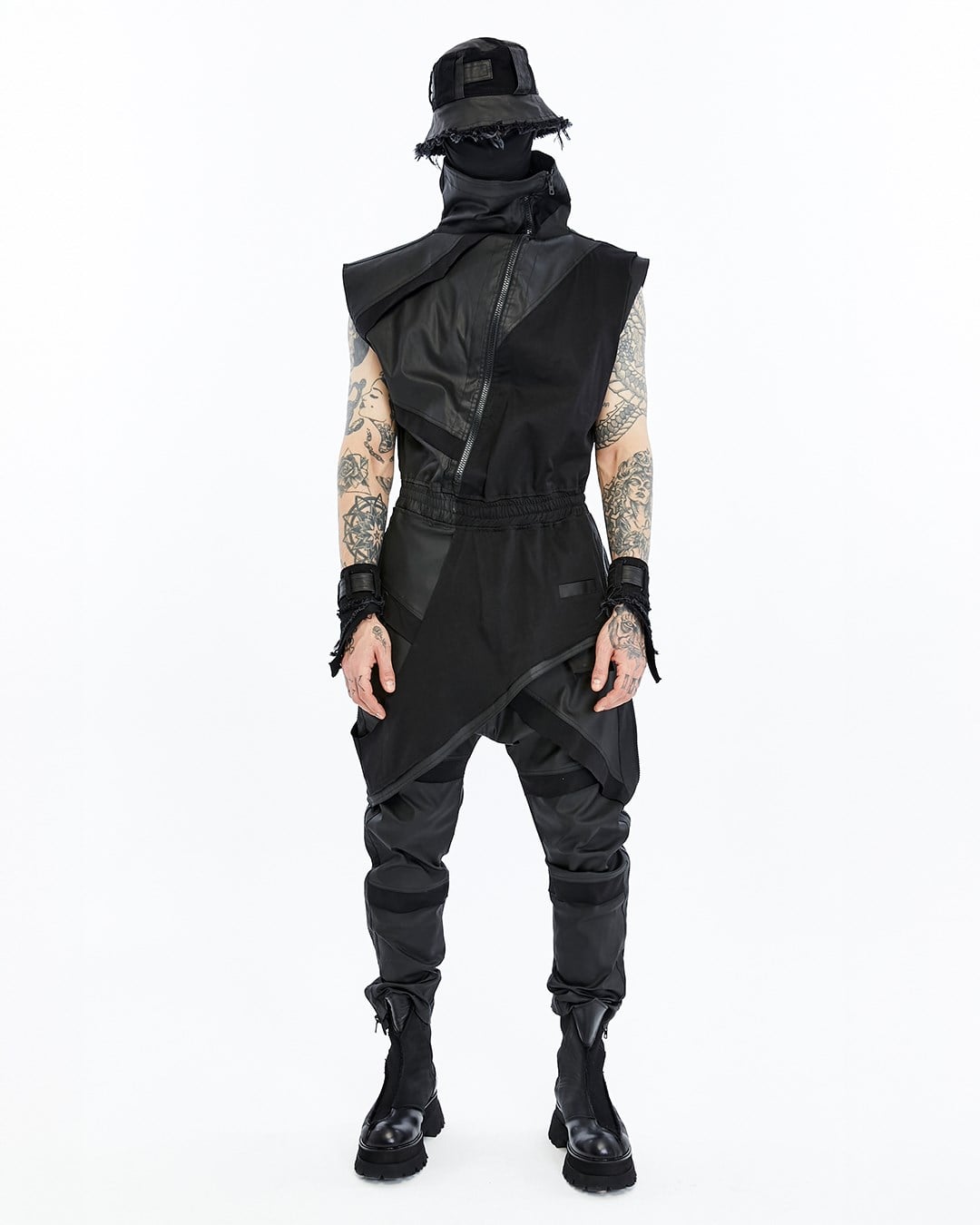 SPLIT ZIP OVERALLS