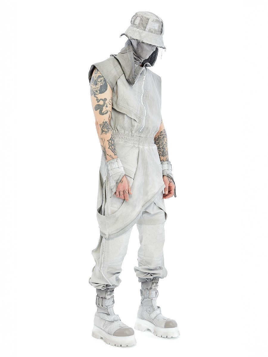 SPLIT ZIP OVERALLS