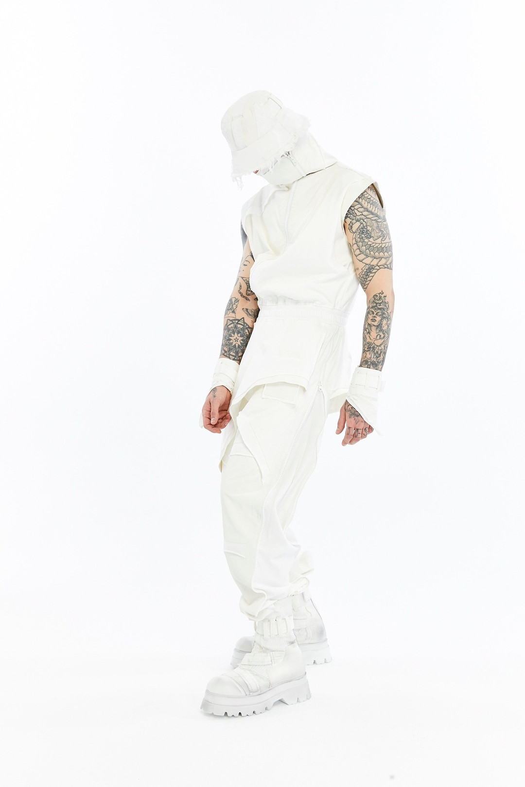 SPLIT ZIP OVERALLS