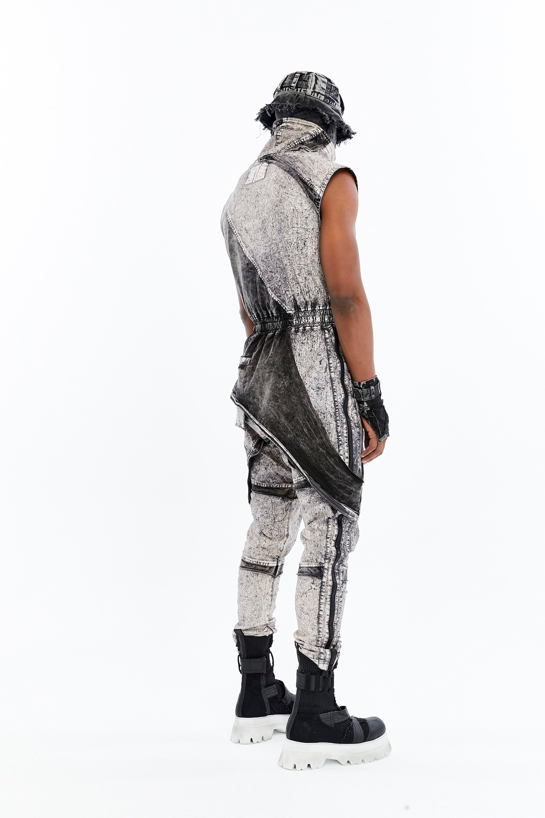 SPLIT ZIP OVERALLS