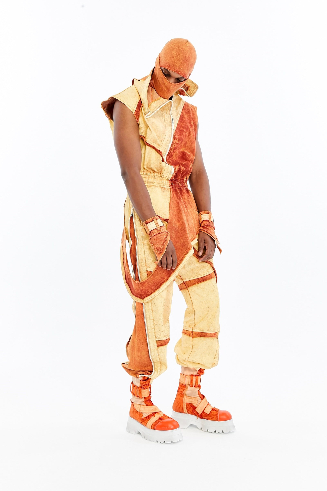 SPLIT ZIP OVERALLS
