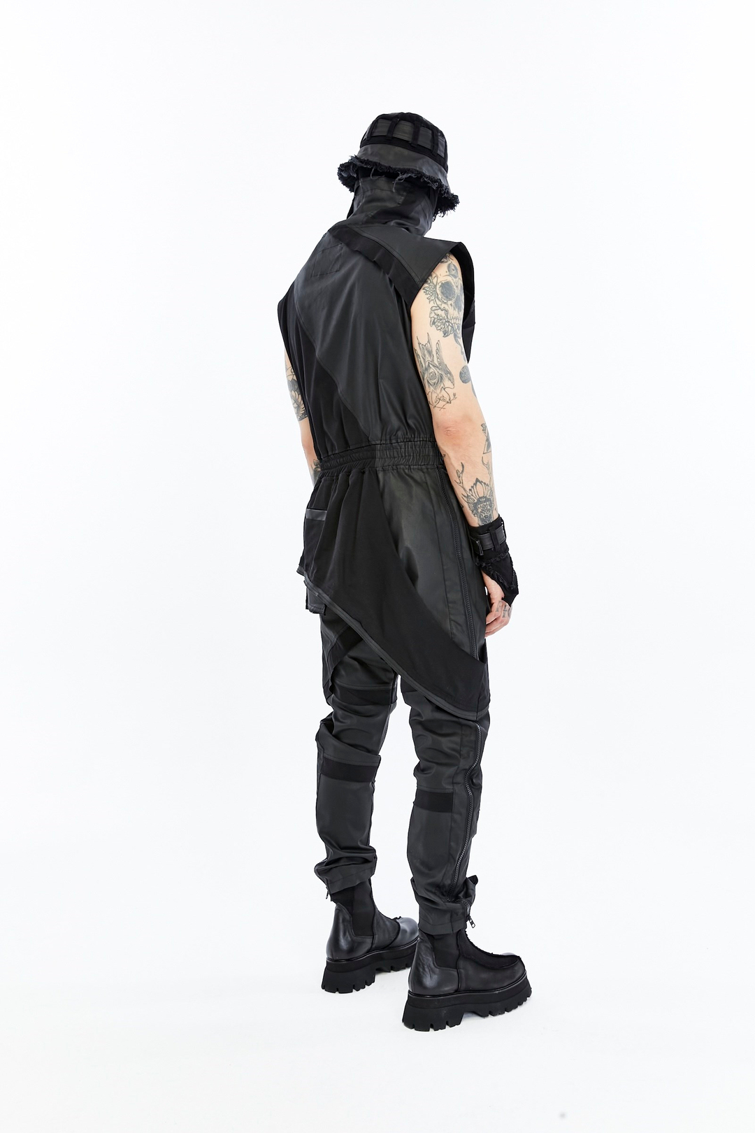 SPLIT ZIP OVERALLS