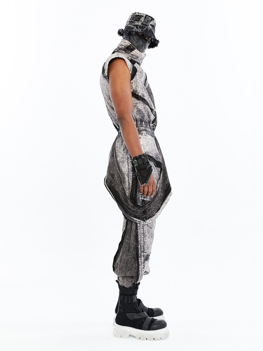 SPLIT ZIP OVERALLS