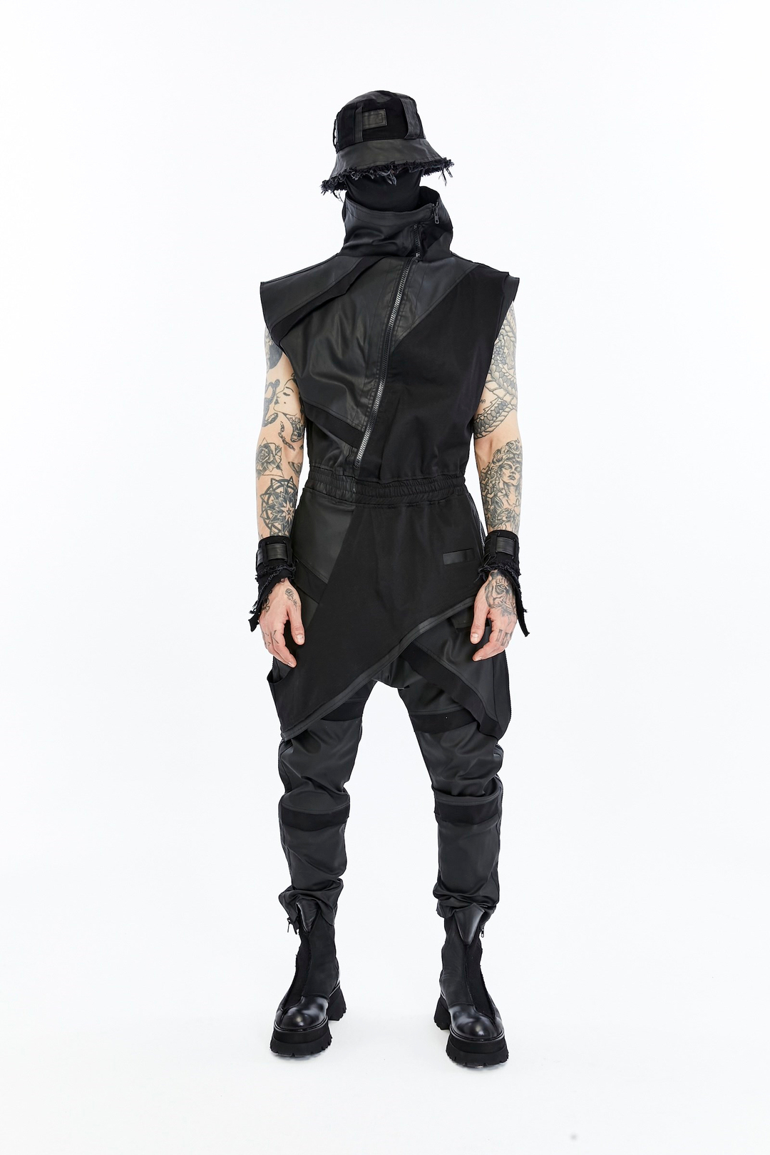 SPLIT ZIP OVERALLS
