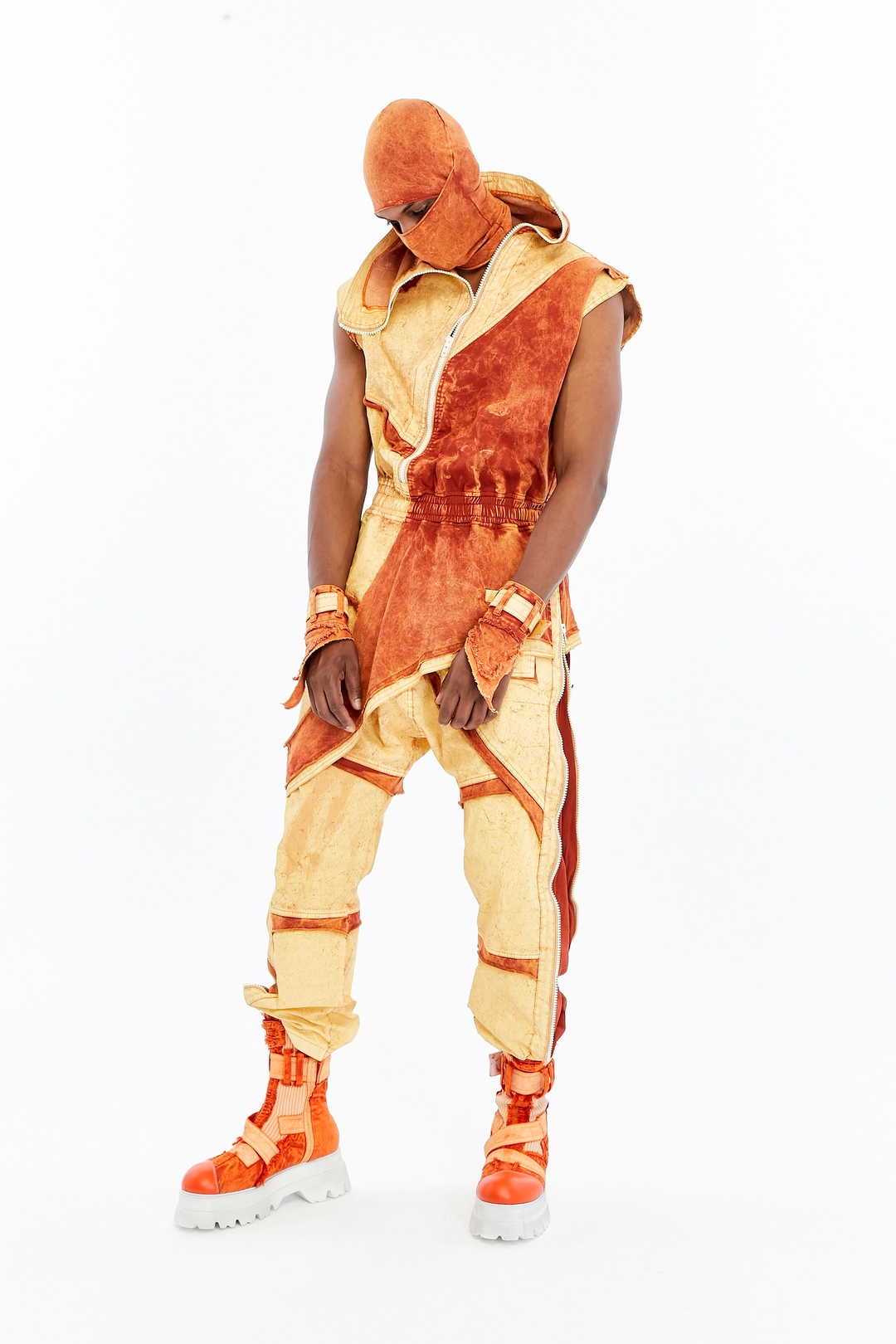 SPLIT ZIP OVERALLS