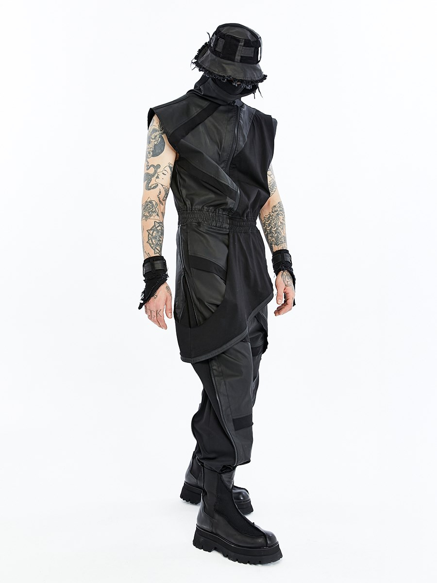 SPLIT ZIP OVERALLS
