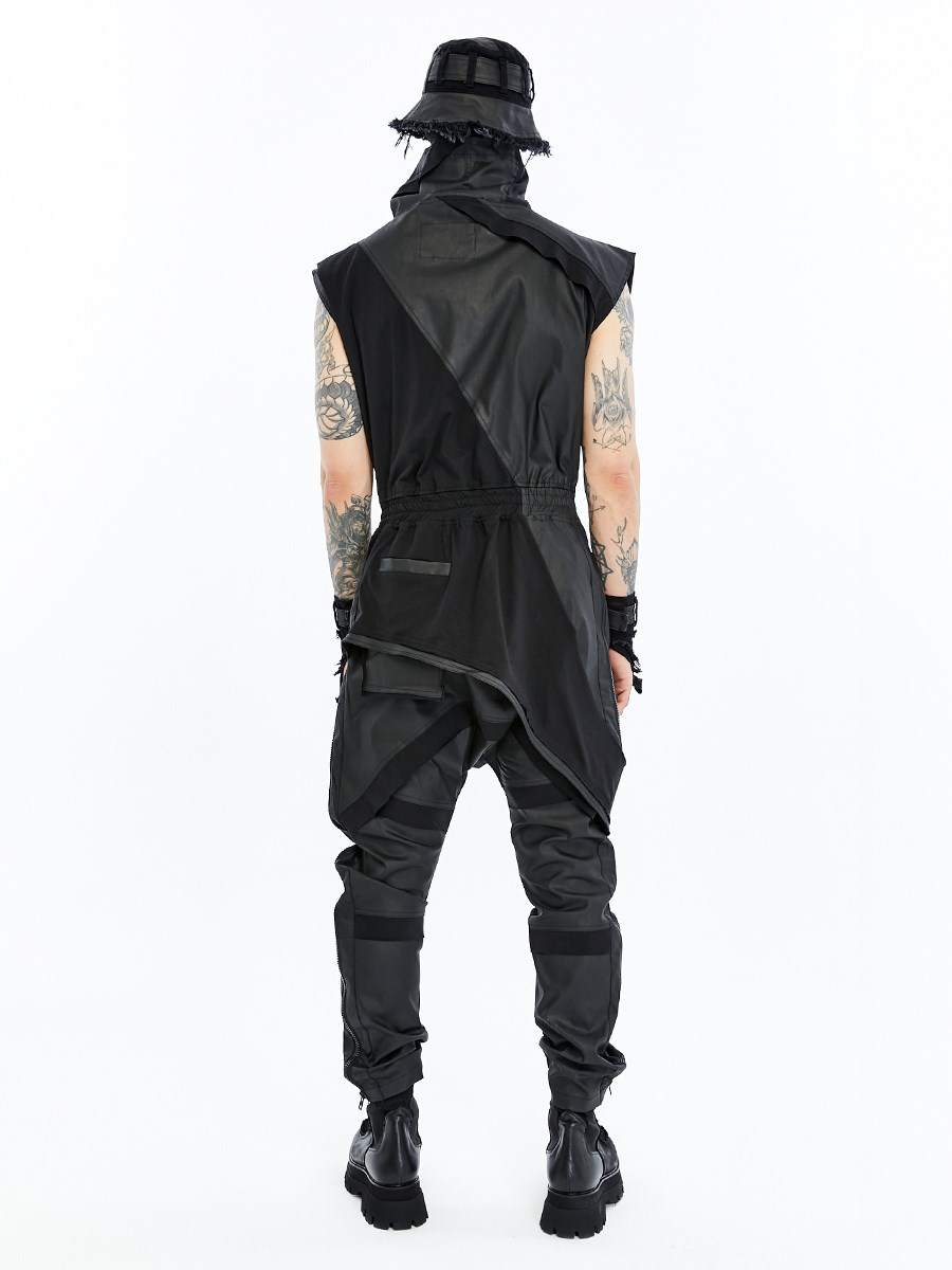 SPLIT ZIP OVERALLS