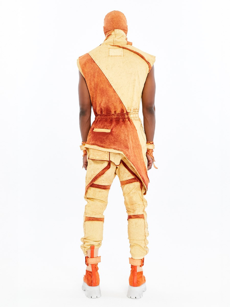 SPLIT ZIP OVERALLS
