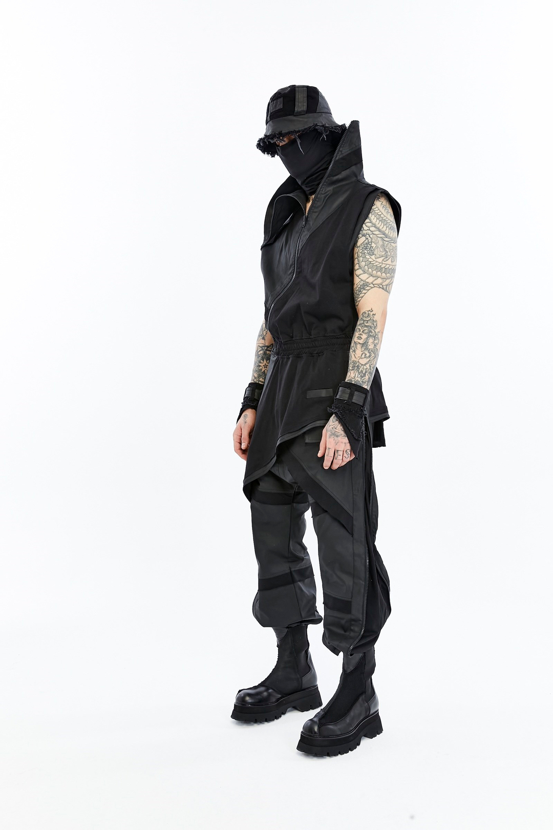 SPLIT ZIP OVERALLS