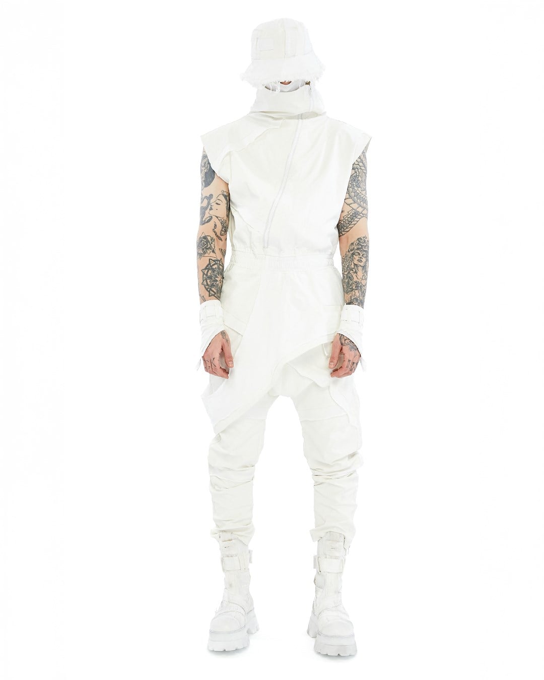 SPLIT ZIP OVERALLS
