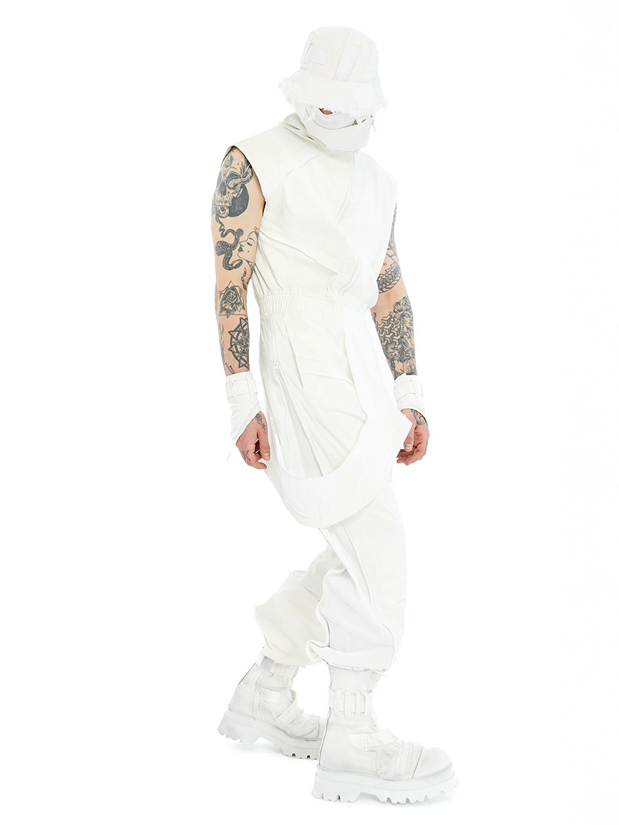 SPLIT ZIP OVERALLS