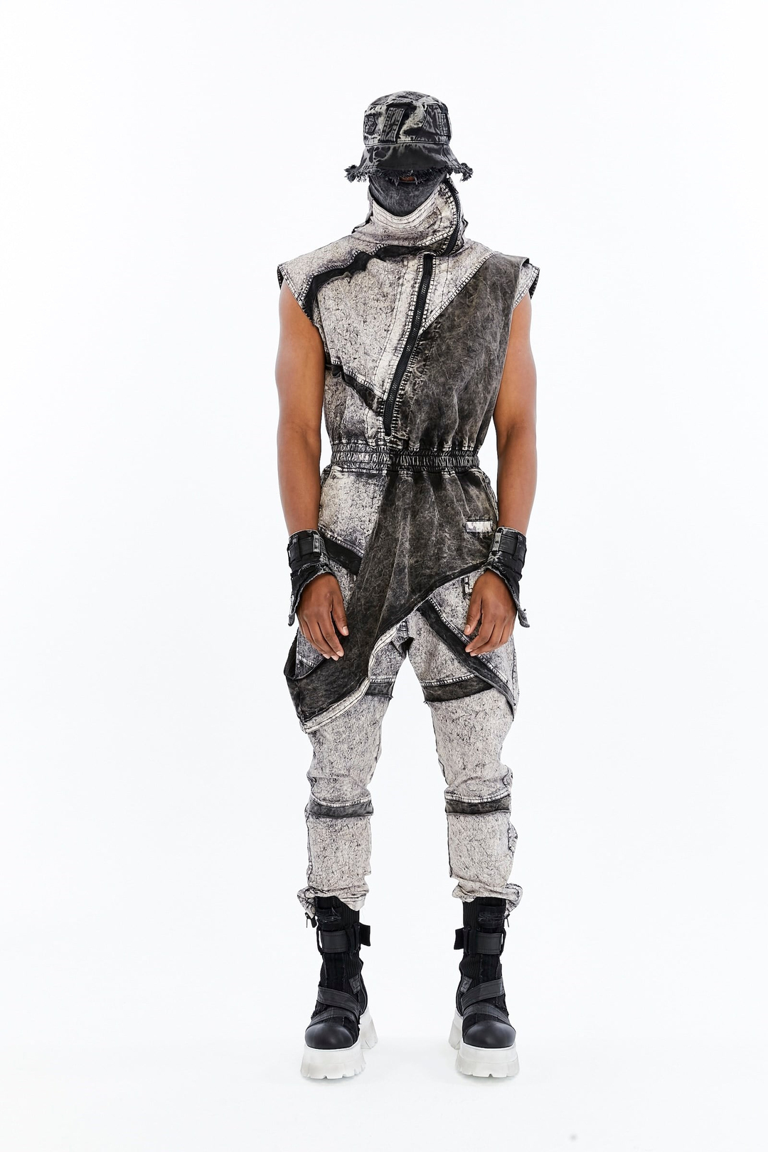 SPLIT ZIP OVERALLS