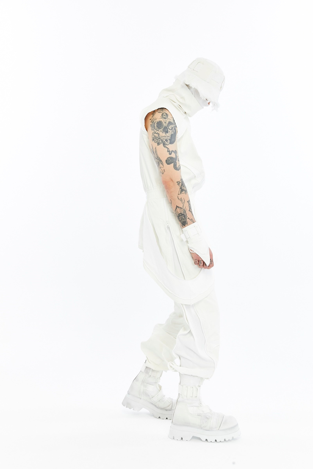 SPLIT ZIP OVERALLS
