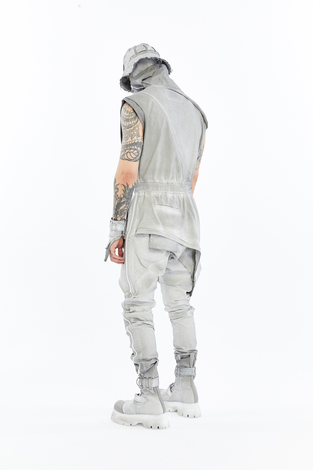 SPLIT ZIP OVERALLS