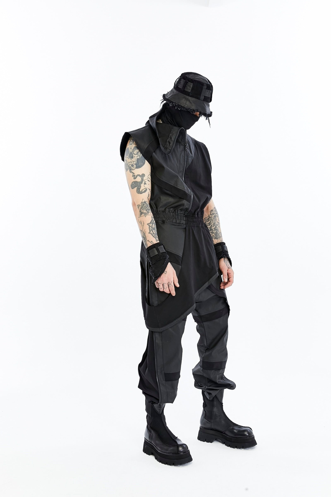 SPLIT ZIP OVERALLS