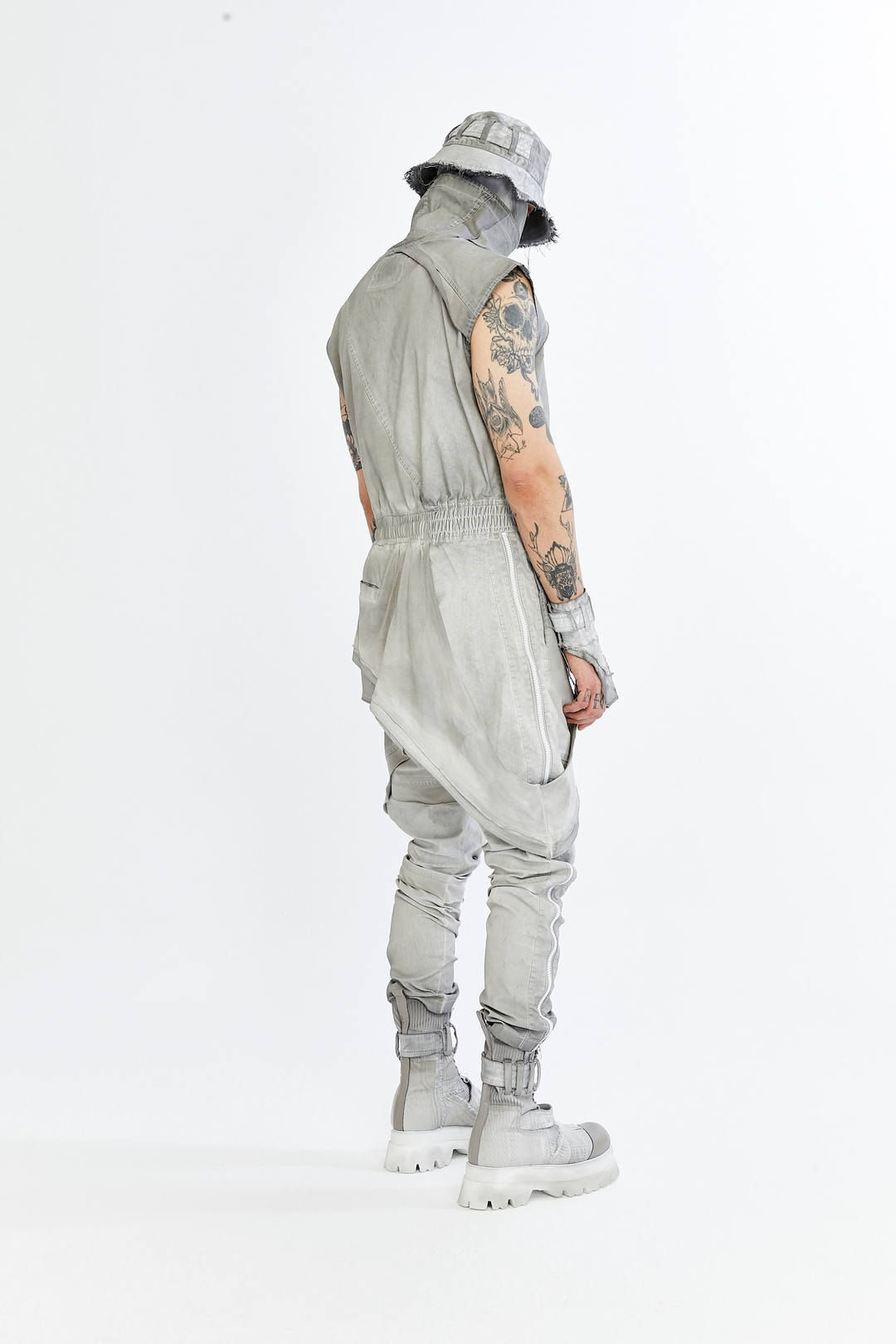 SPLIT ZIP OVERALLS