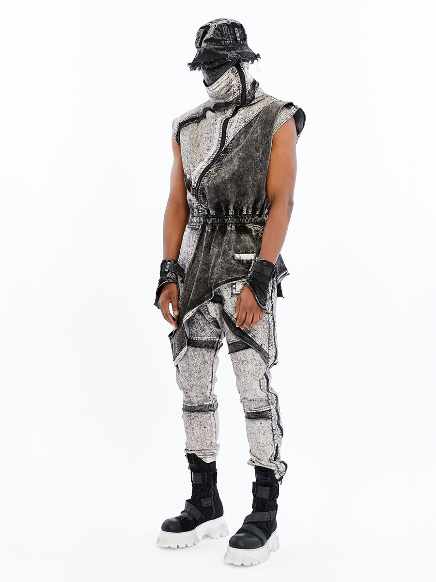 SPLIT ZIP OVERALLS