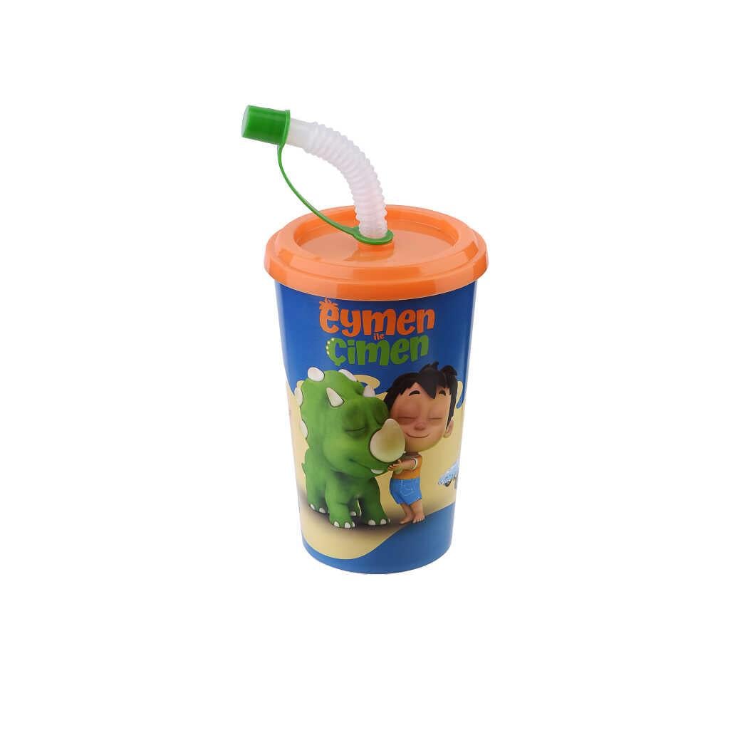 Eymen ile Çimen Kapaklı Pipetli Bardak