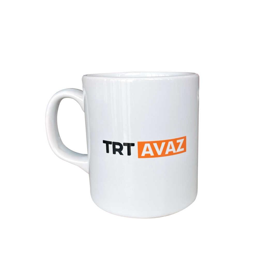 TRT Avaz Logolu Beyaz Kupa