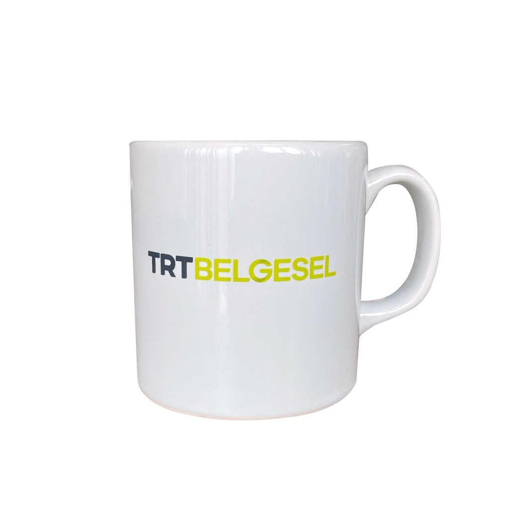 TRT Belgesel Logolu Beyaz Kupa