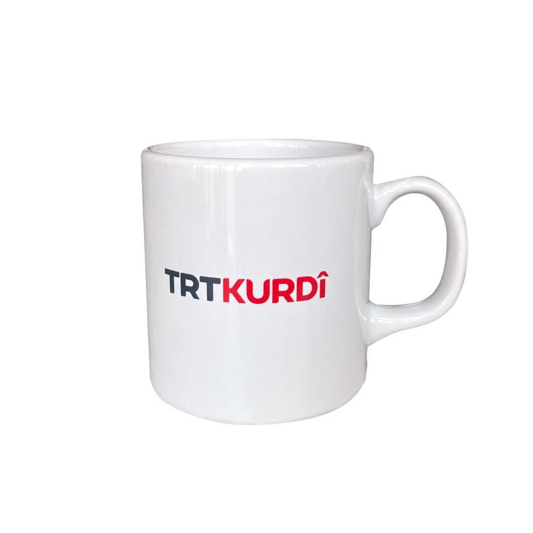 TRT Kurdi Logolu Beyaz Kupa