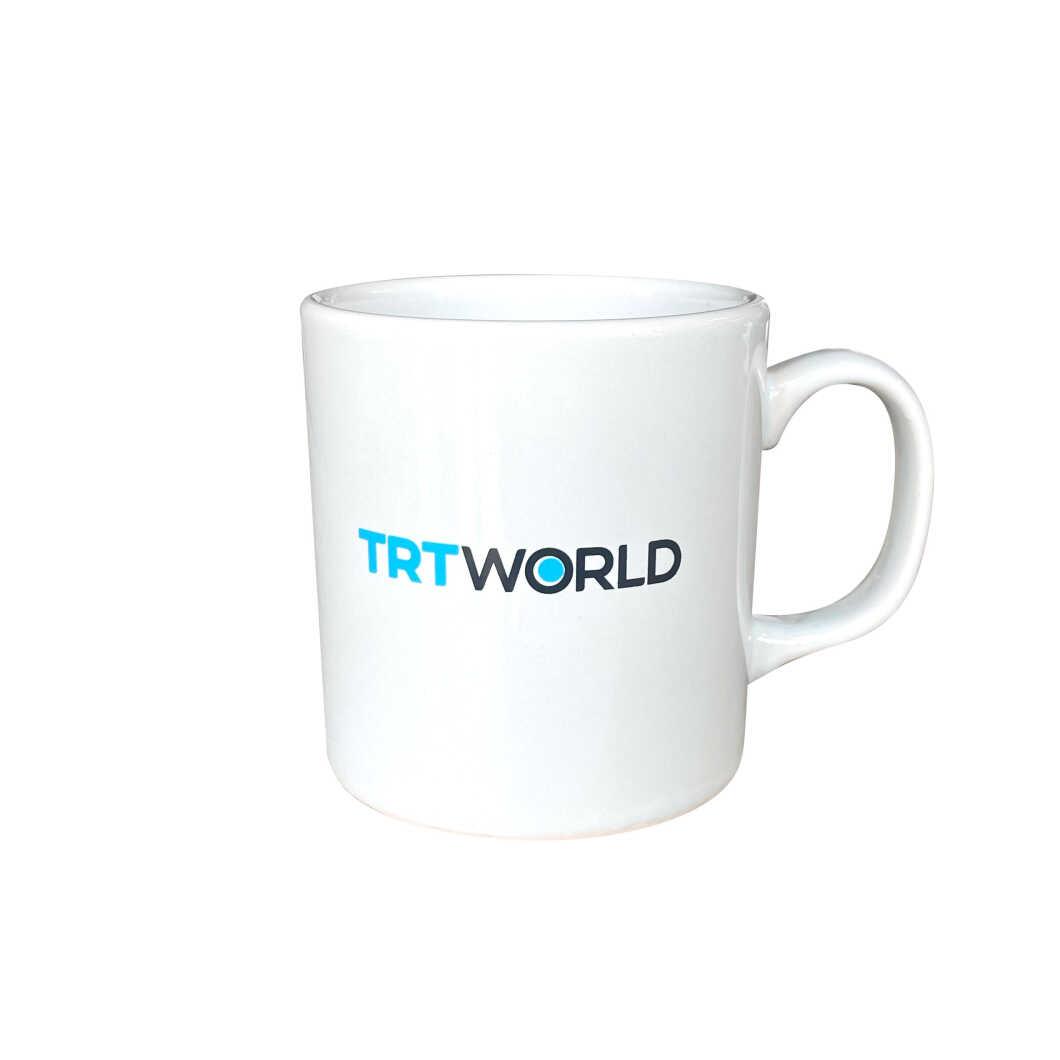 TRT World Logolu Beyaz Kupa