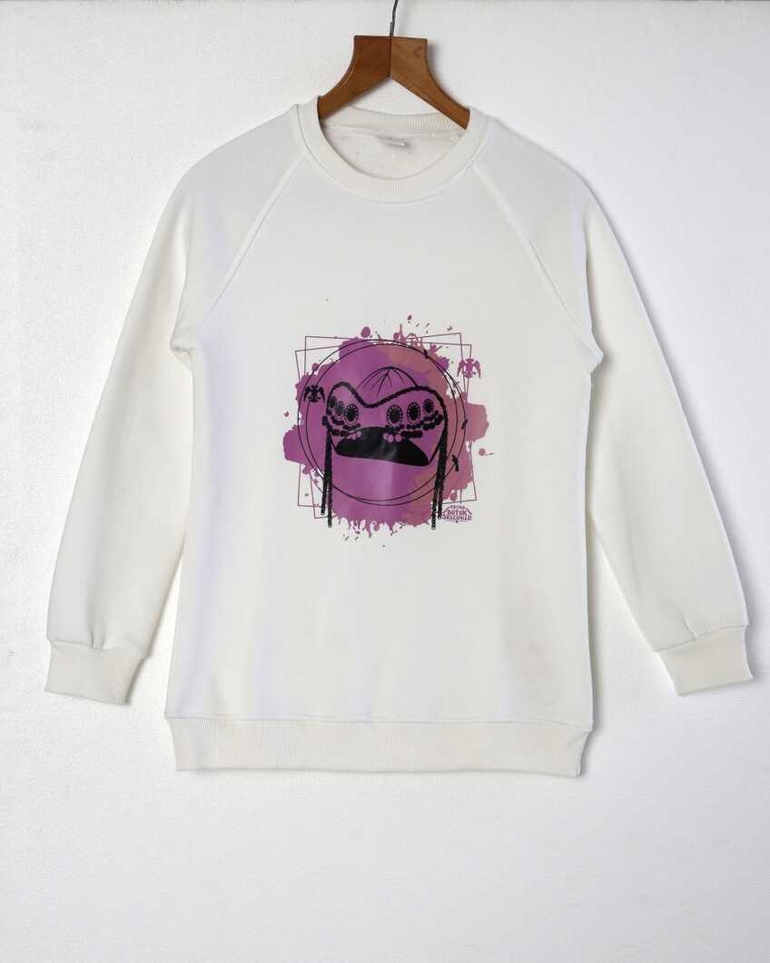 Uyanış Büyük Selçuklu Kadın Sweatshirt - Ekru