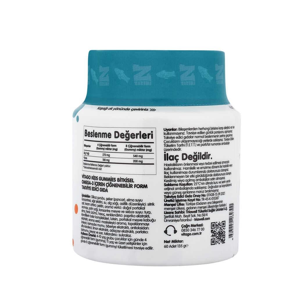 Z Takımı Bitkisel Omega 3 Gummies