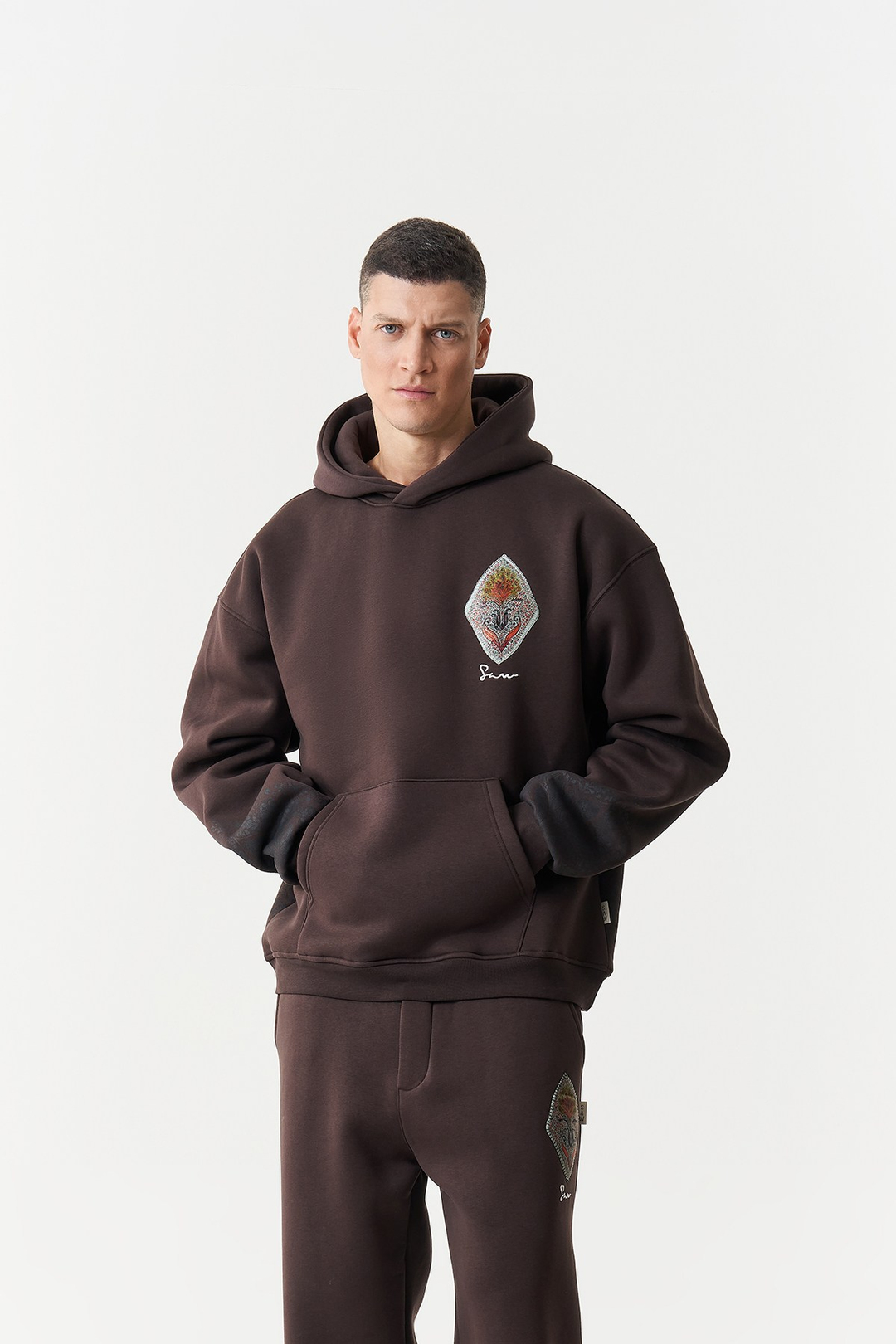 Anatolia Oversize Erkek Sweatshirt Kahverengi