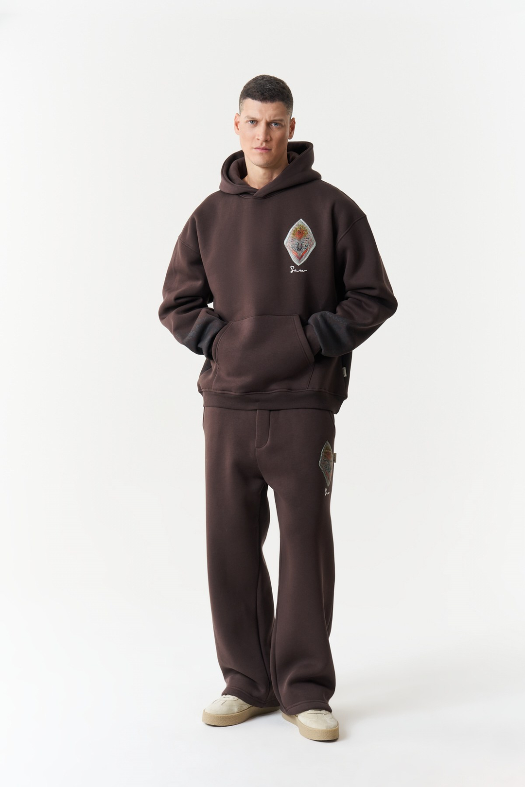 Anatolia Oversize Erkek Sweatshirt Kahverengi