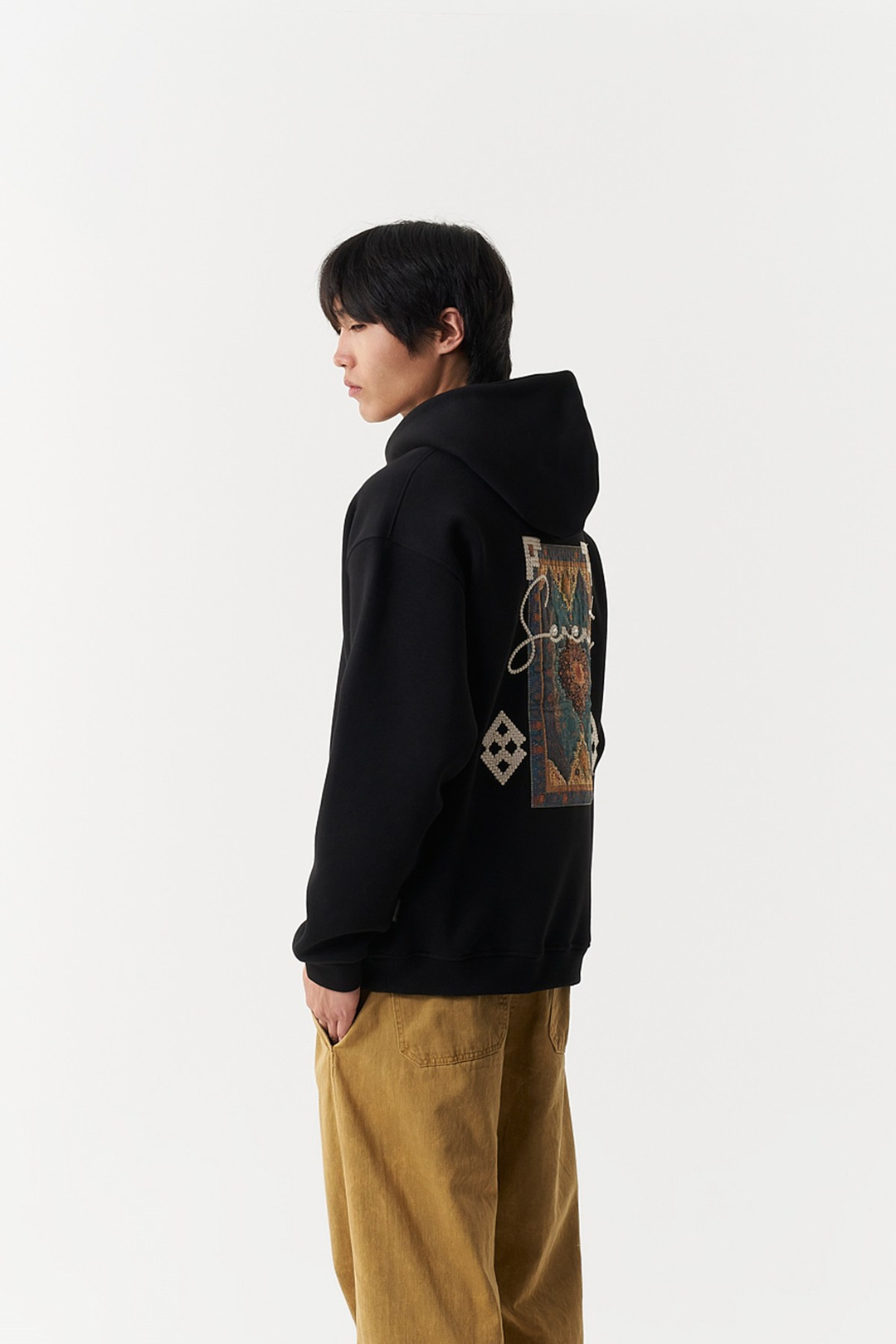 Anatolian Reverie Oversize Erkek Sweatshirt Siyah