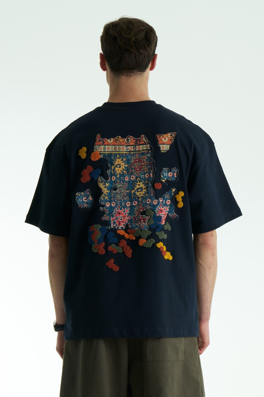 Authentic Oversize Erkek Tişört Lacivert