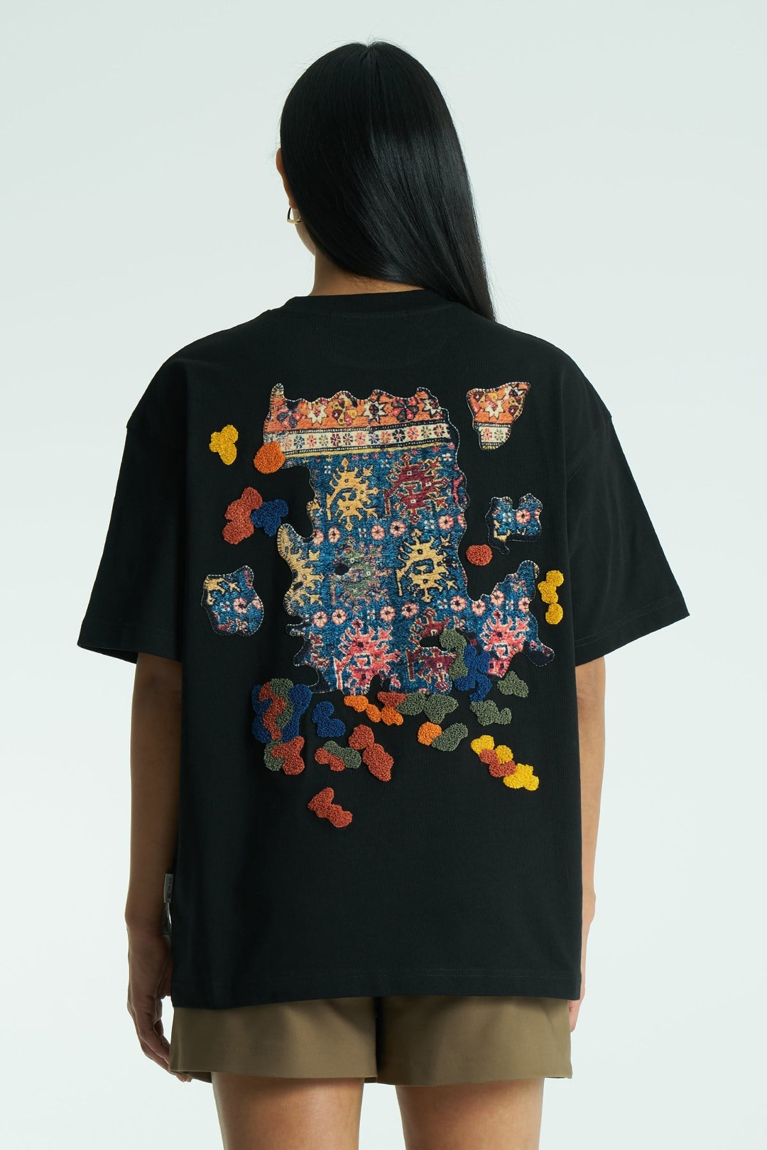 Authentic Oversize Kadın Tişört Siyah