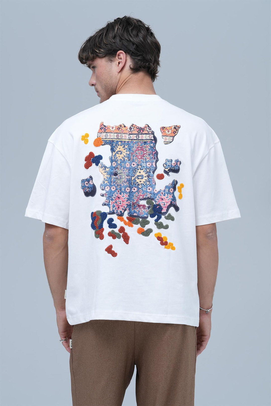 Authentic Oversize Tişört Erkek Ekru