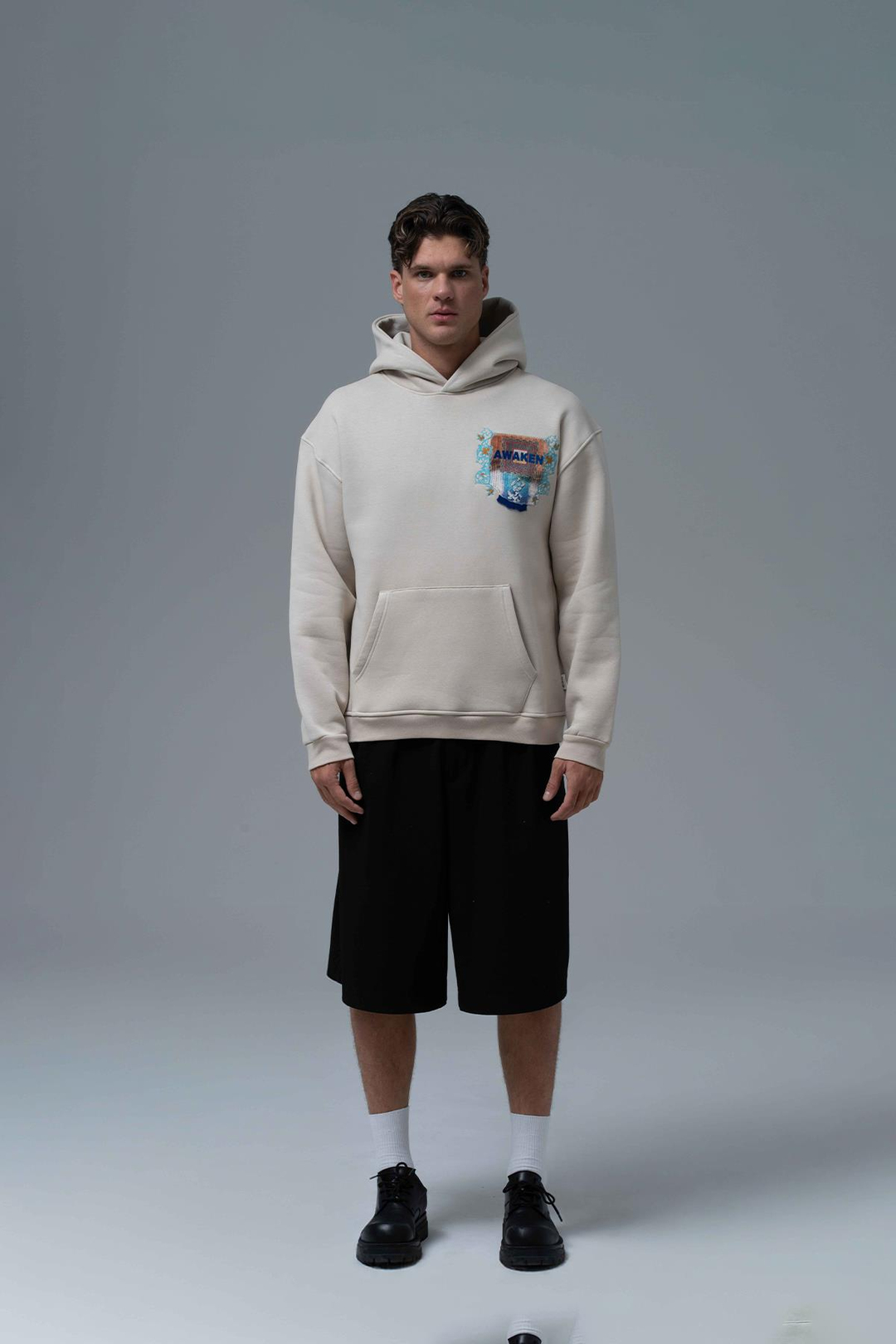 Awaken Oversize Sweatshirt Erkek Ekru