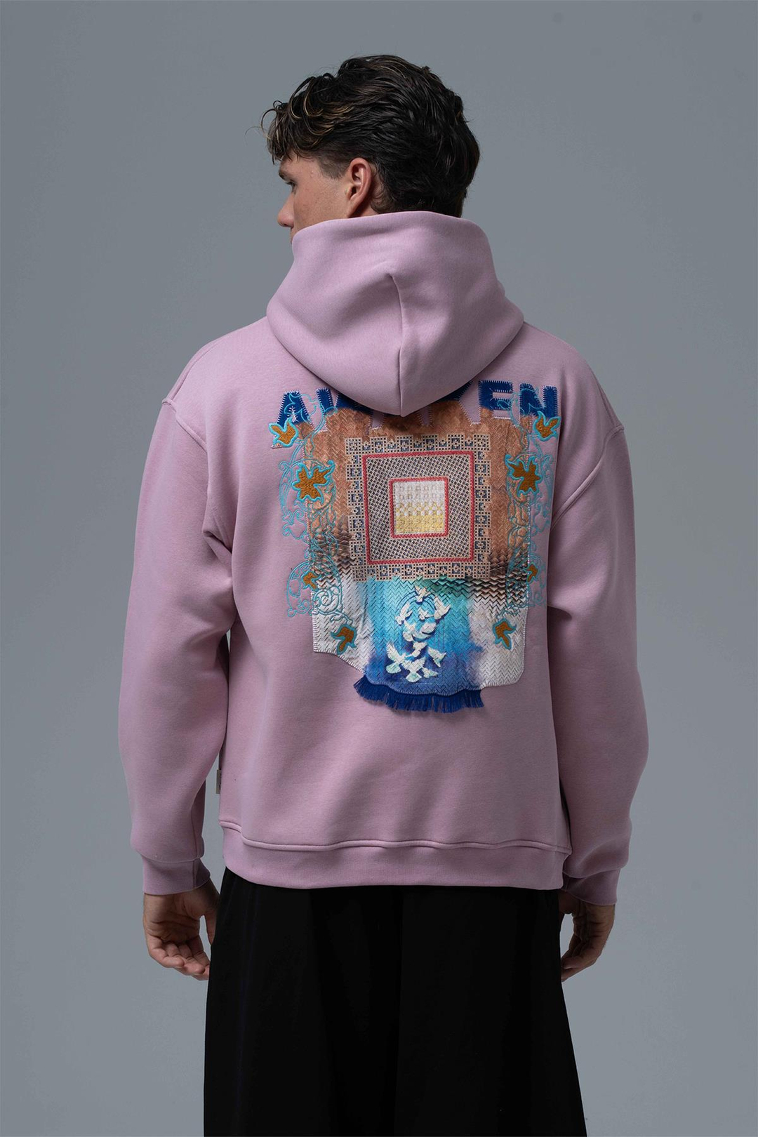 Awaken Oversize Sweatshirt Erkek Pembe