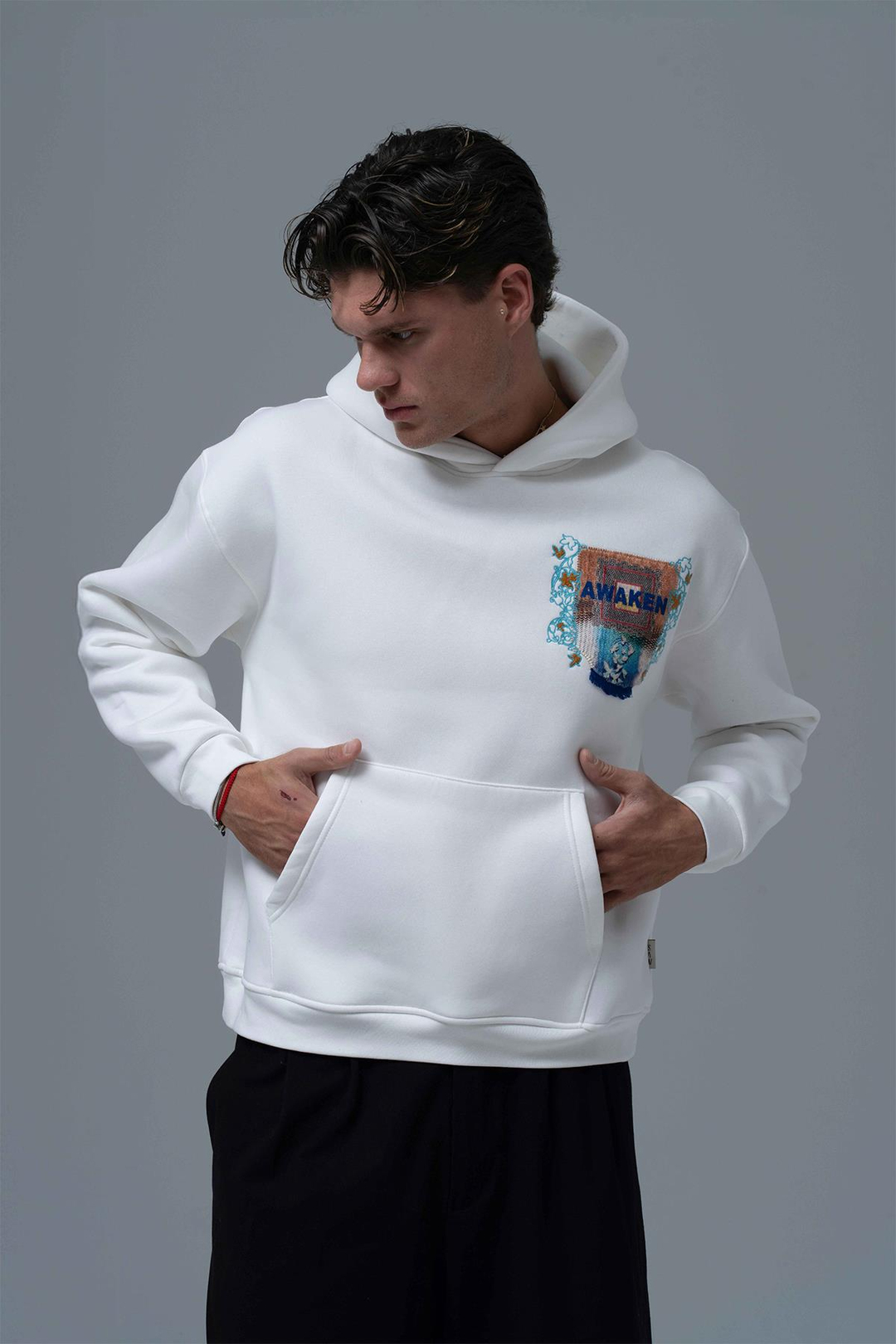 Awaken Oversize Sweatshirt Erkek Taş