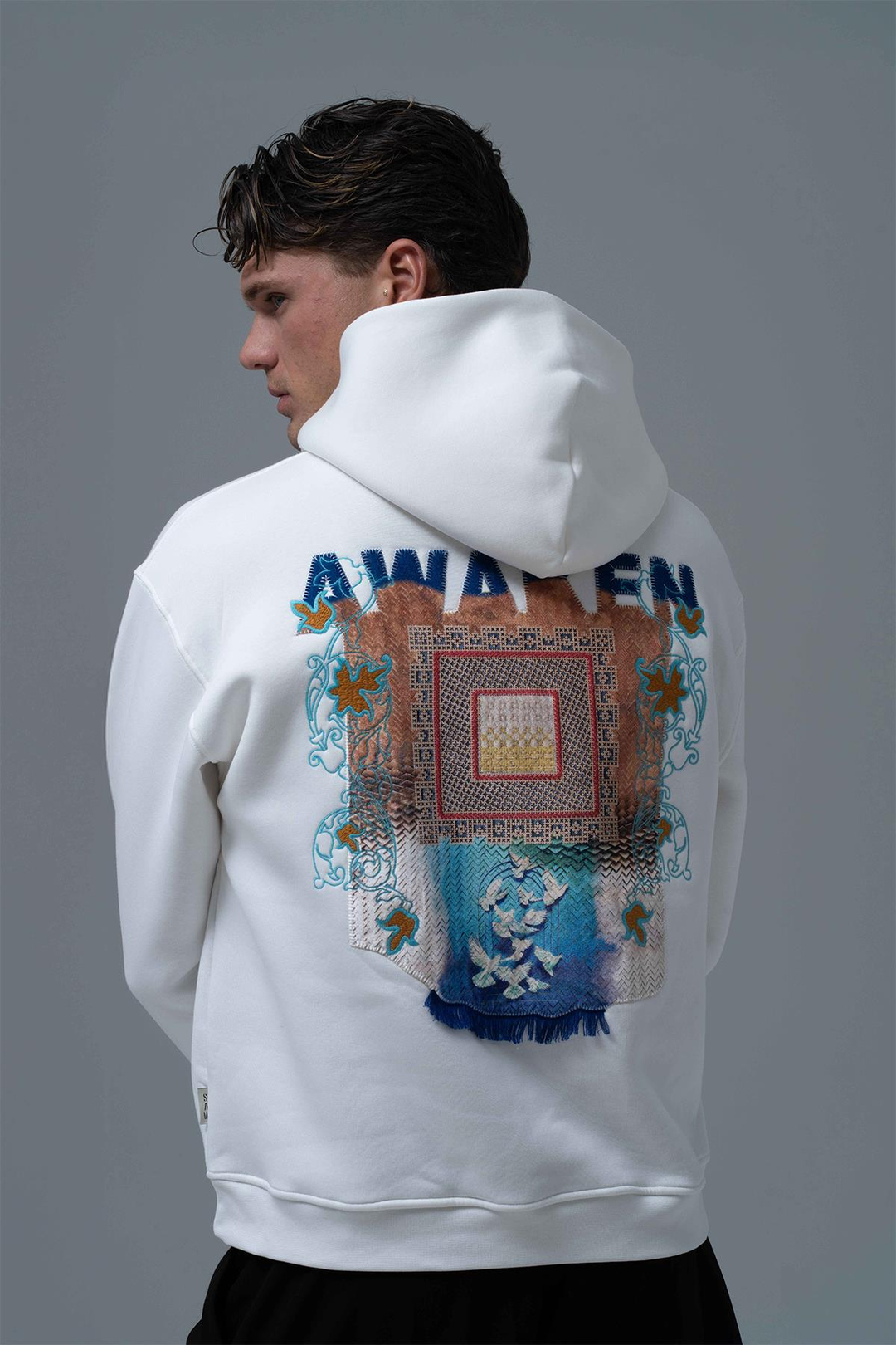 Awaken Oversize Sweatshirt Erkek Taş
