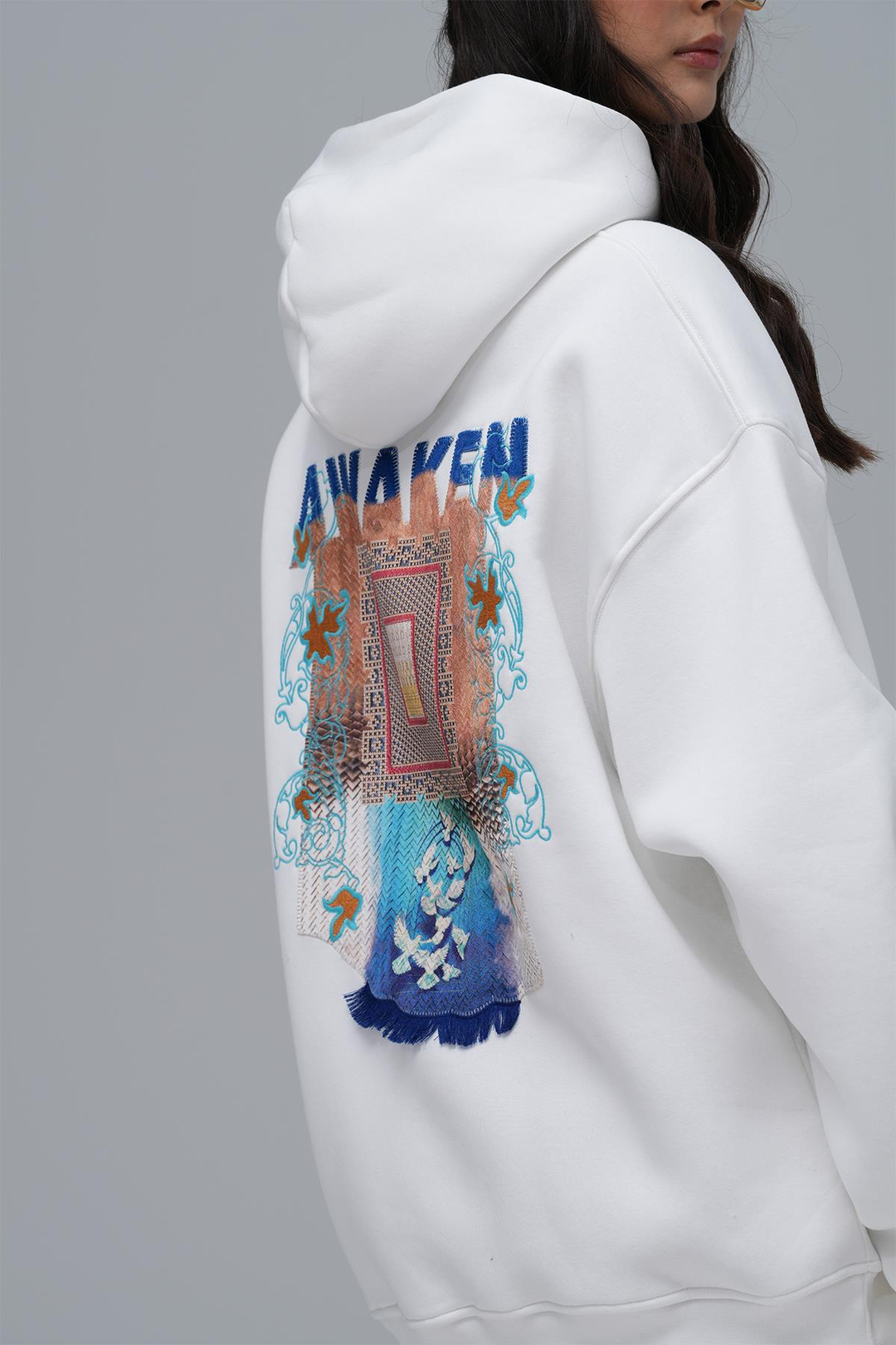 Awaken Oversize Sweatshirt Kadın Taş