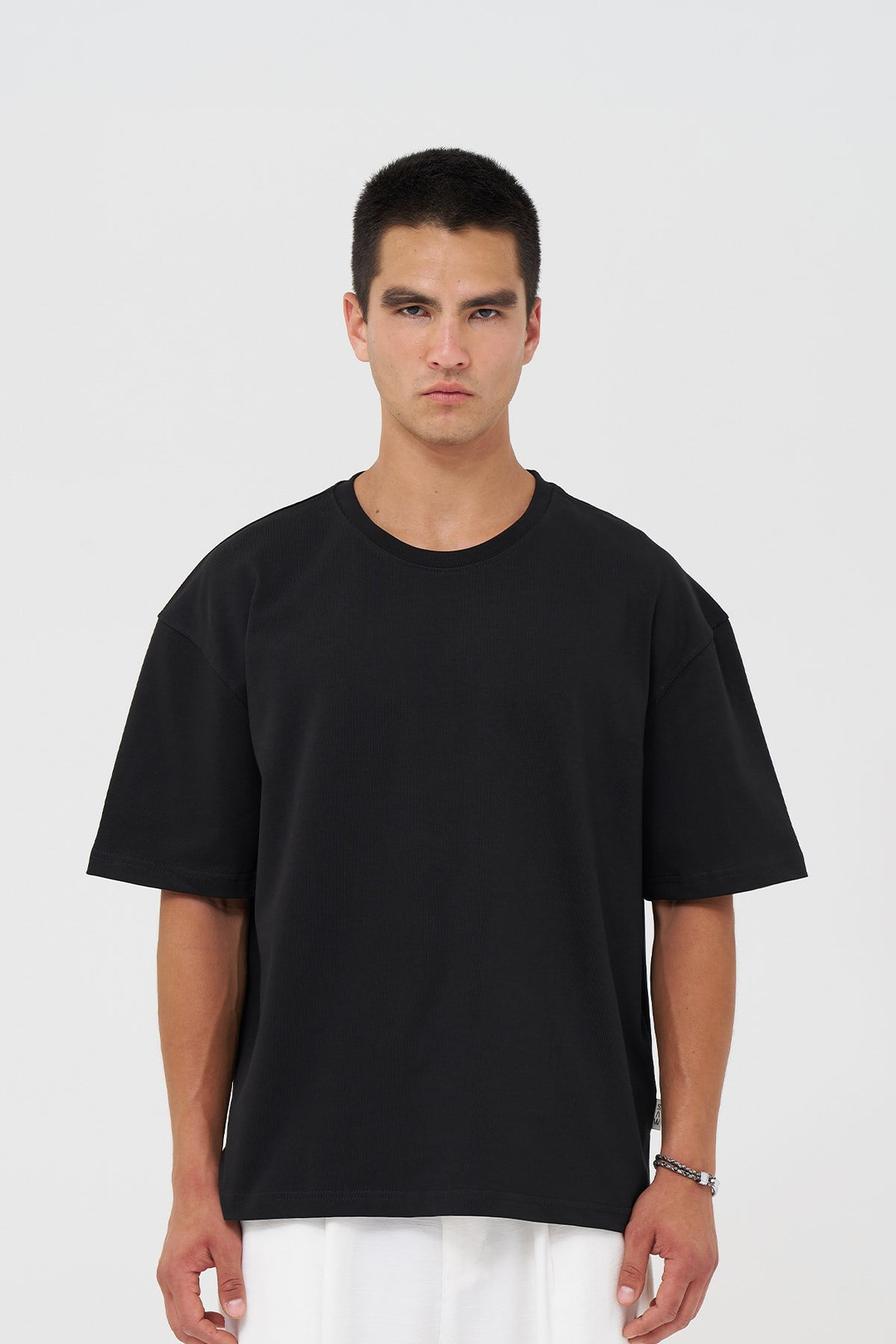 Basic Oversize Tişört Erkek /04 Siyah