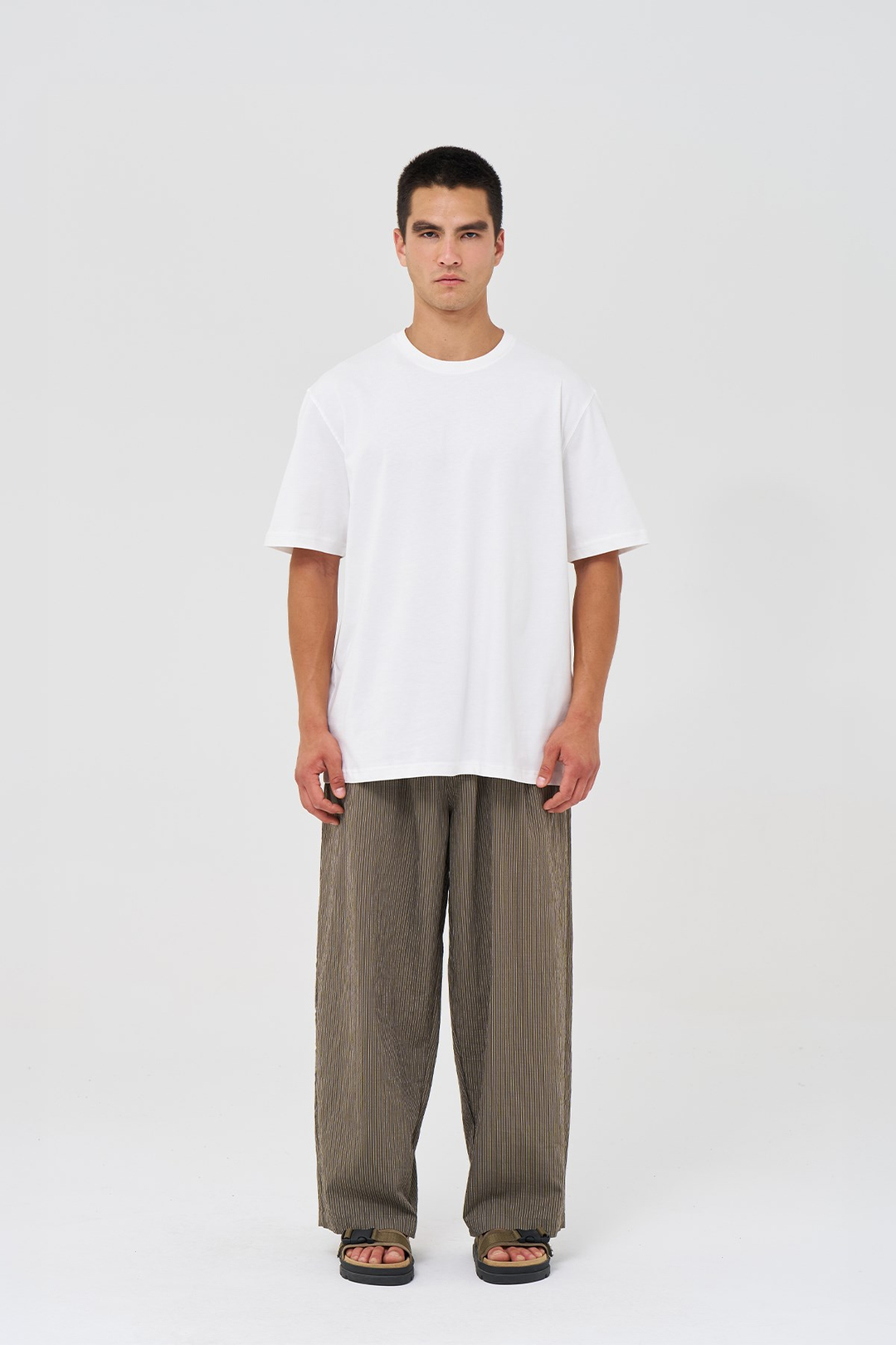 Basic Regular Fit Tişört Erkek /02 Ekru