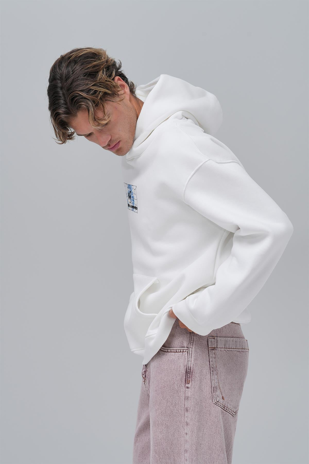 Be Good To Yourself Oversize Sweatshirt Erkek Taş