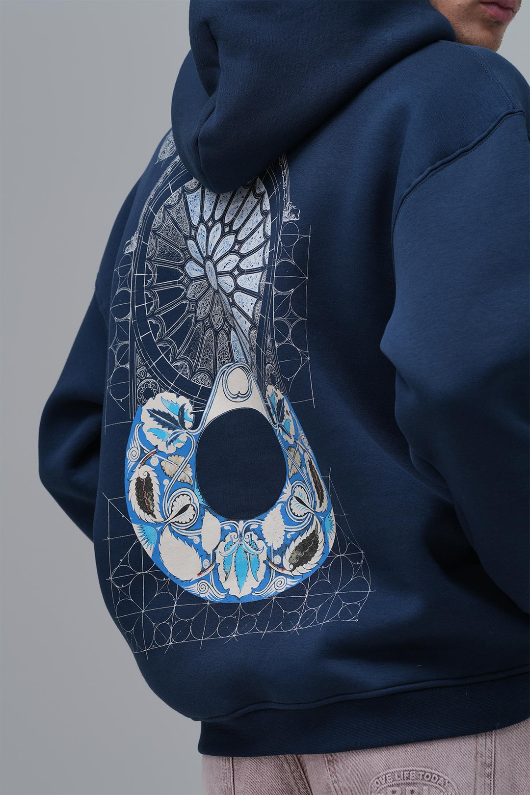 Be Good To Yourself Oversize Sweatshirt Erkek İndigo