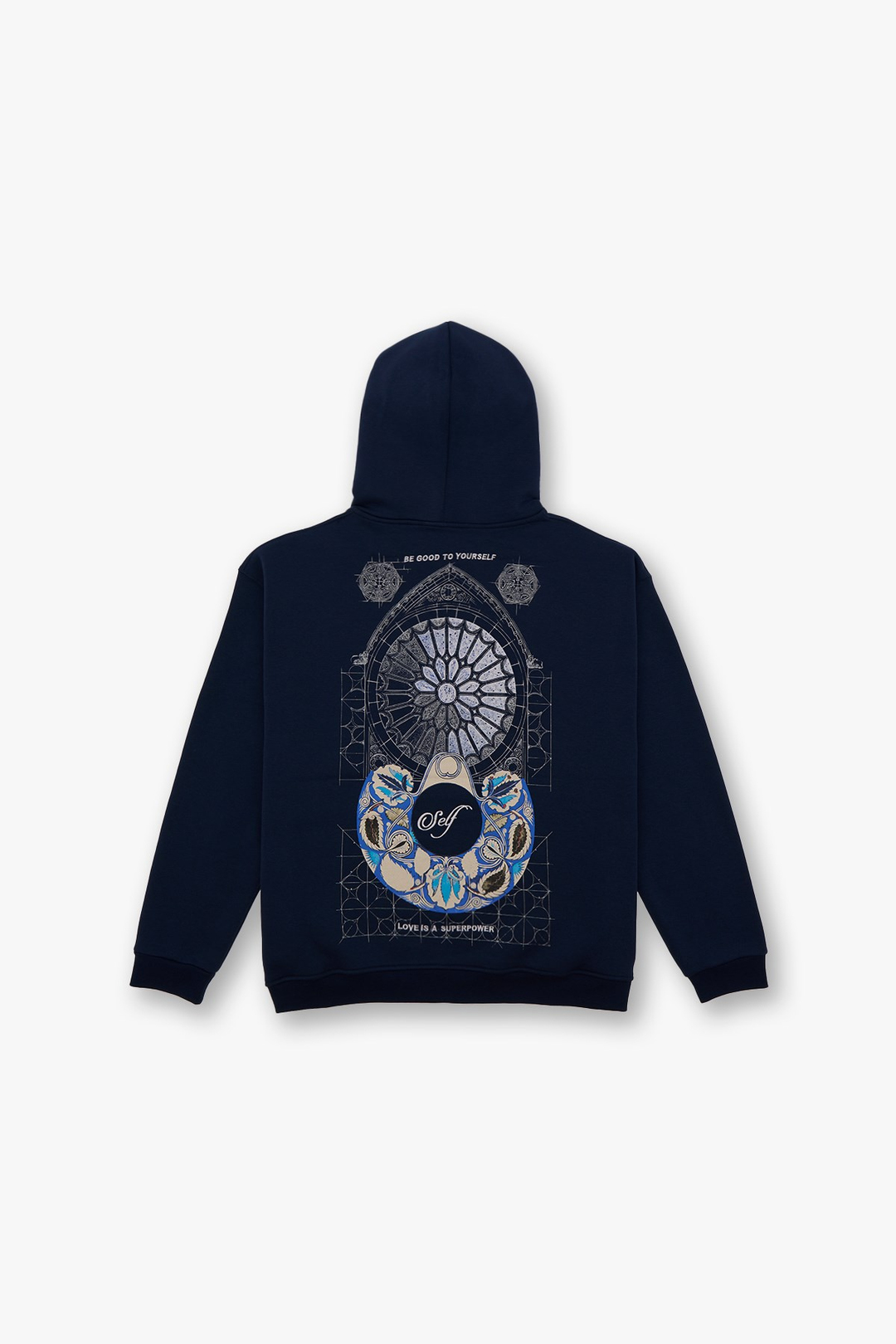 Be Good To Yourself Oversize Sweatshirt Kadın İndigo
