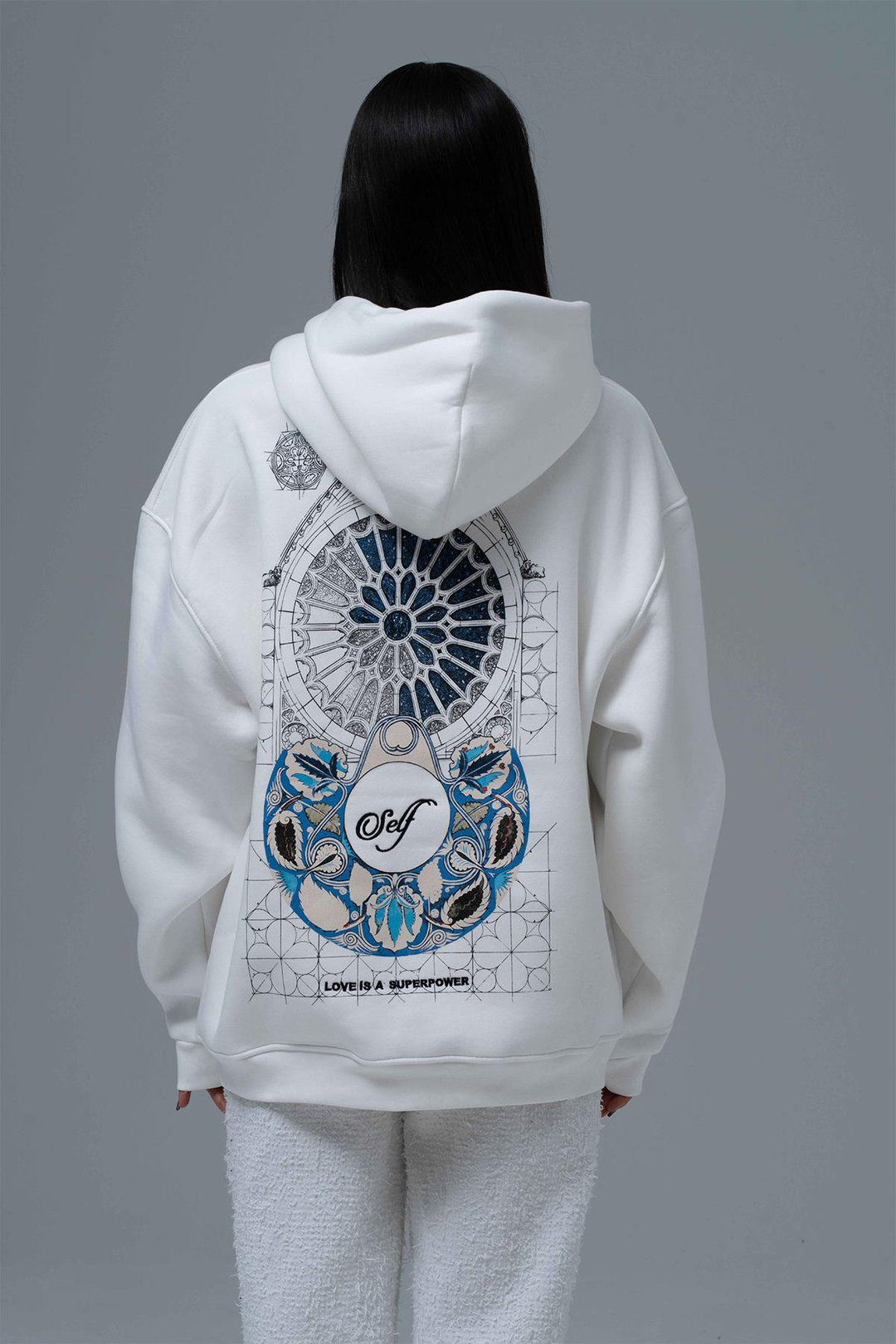 Be Good To Yourself Oversize Sweatshirt Kadın Taş