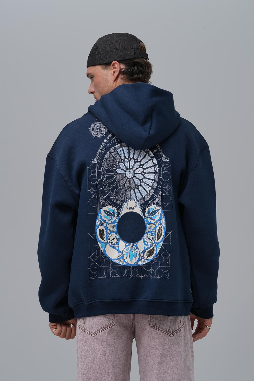 Be Good To Yourself Oversize Sweatshirt Erkek İndigo