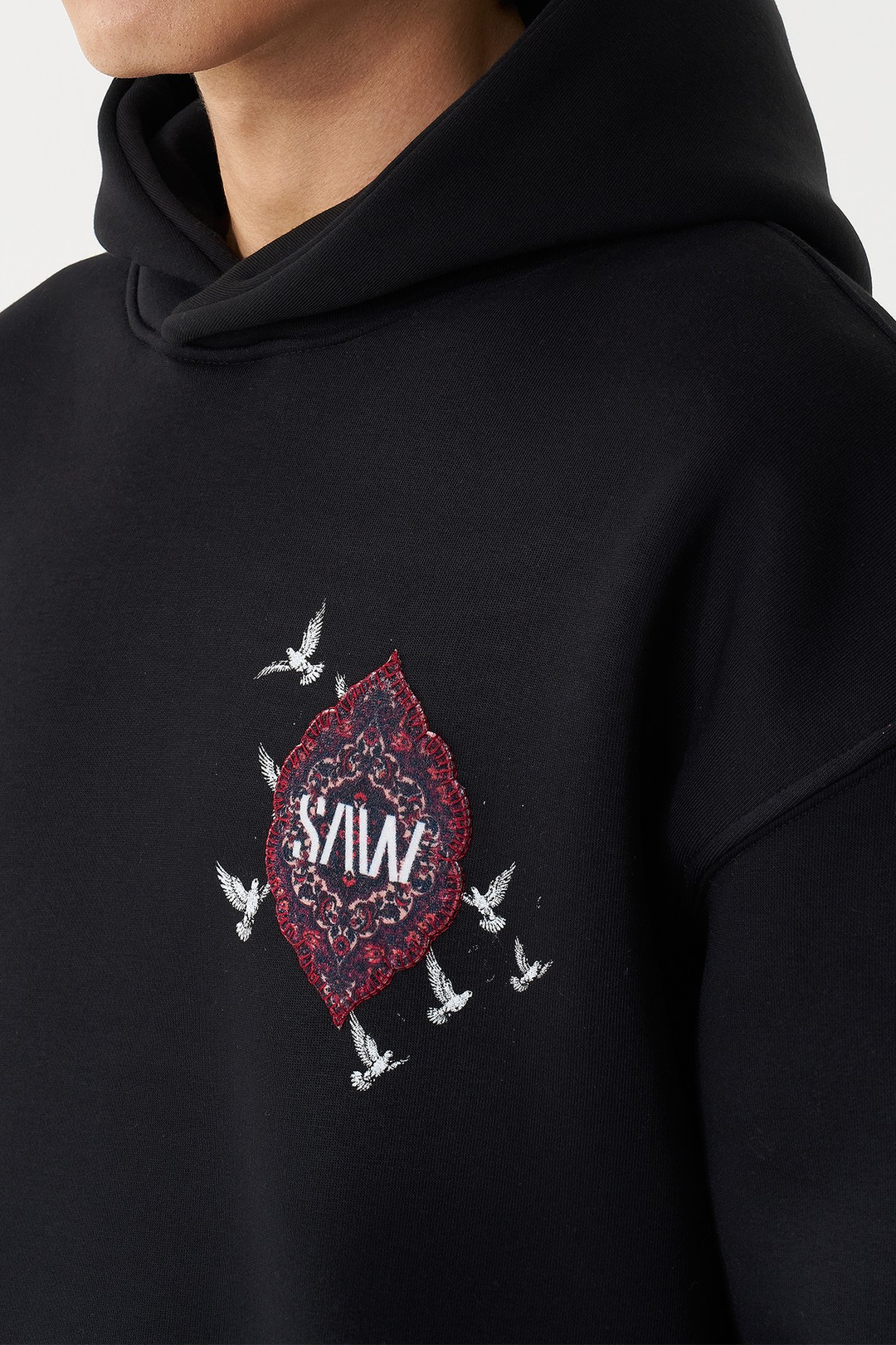 Beneath the Crescent Oversize Erkek Sweatshirt Siyah