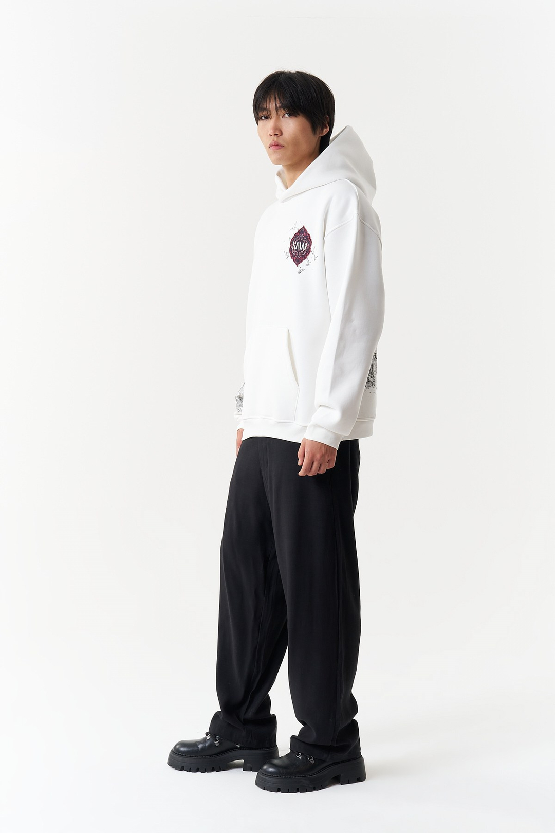 Beneath the Crescent Oversize Erkek Sweatshirt Ekru